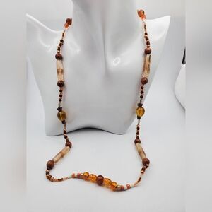 Amber lantern beaded shy‎ sweetie necklace N1916